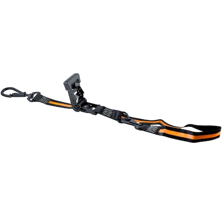 Erickson 1.5"X8Ft 2000 lb w/Blk Flat Hook & Swivel Snap Hk Orange Strap 05715